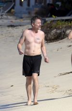 RYAN SHAWHUGHES and Ethan Hawke on the beach in St Barts 01/01/2023