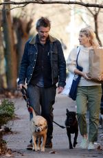 RYAN SHAWHUGHES and Ethan Hawke Out with Their Dogs in New York 01/04/2023
