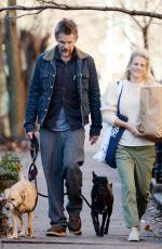 RYAN SHAWHUGHES and Ethan Hawke Out with Their Dogs in New York 01/04/2023