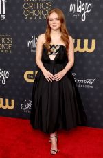 SADIE SINK at 28th Annual Critics Choice Awards in Los Angeles 01/15/2023