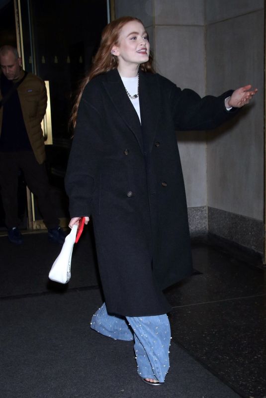 SADIE SINK Leaves Today Show in New York 01/04/2023
