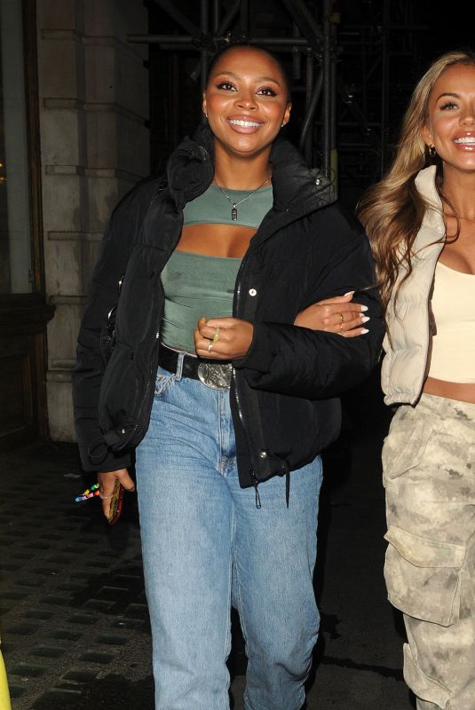 SAMIRA MIGHTY and NATALIA ZOPPA Night Out in London 01/12/2023