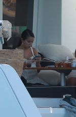 SELENA GOMEZ and NICOLA PELTZ at a Yacht in Cabo 01/01/2023