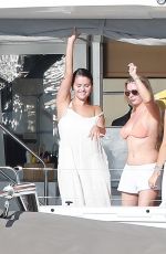 SELENA GOMEZ and NICOLA PELTZ at a Yacht in Cabo 01/01/2023