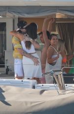 SELENA GOMEZ and NICOLA PELTZ at a Yacht in Cabo 01/01/2023