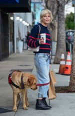 SELMA BLAIR Out for Coffee with Her Service Dog Scout in Studio City 01/30/2023