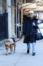 SELMA BLAIR Out with Her Dog Scout in New York 01/16/2023