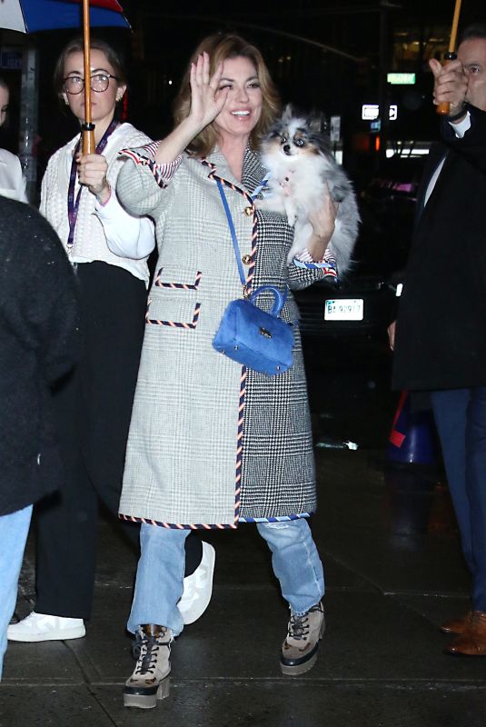 SHANI TWAIN Arrives at Late Show with Stephen Colbert in New York 01/04/2023