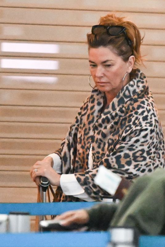 SHANIA TWAIN at JFK Airport in New York 01/09/2023