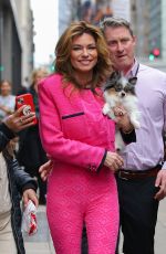 SHANIA TWAIN Out with Her Dog in New York 01/05/2023