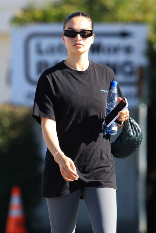 SHANINA SHAIK Heading to Pilates Class in West Hollywood 01/25/2023