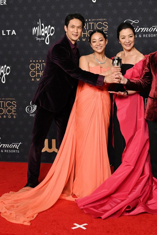STEPHANIE HSU and MICHELLE YEOH at 28th Annual Critics Choice Awards in Los Angeles 01/15/2023