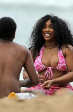 SZA in Bikini at a Beach in Hawaii 01/03/2023
