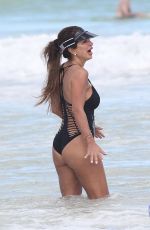 TERESA GIUDICE in Swimsuit at a Beach in Tulum 12/31/2022