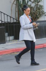 TIA MOWRY Leaves a Business Meeting in Los Angeles 01/05/2023