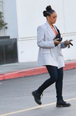 TIA MOWRY Leaves a Business Meeting in Los Angeles 01/05/2023