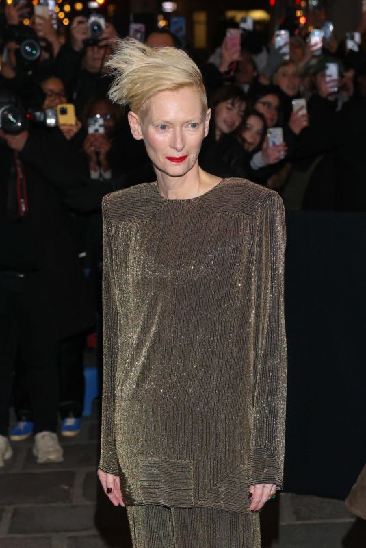 TILDA SWINTON at Chanel Show at Paris Fashion Week 01/24/2023