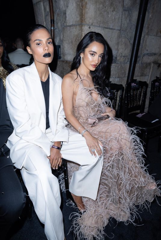 TINA KUNAKEY and AMINA MUADDI at Valentino Haute Couture Spring/summer 2023 Show at Paris Fashion Week 01/25/2023