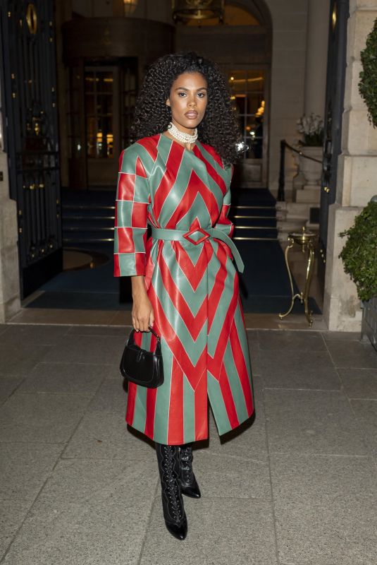 TINA KUNAKEY at a Private Dinner Celebrating Gucci High Jewelry Collection in Paris 01/24/2023