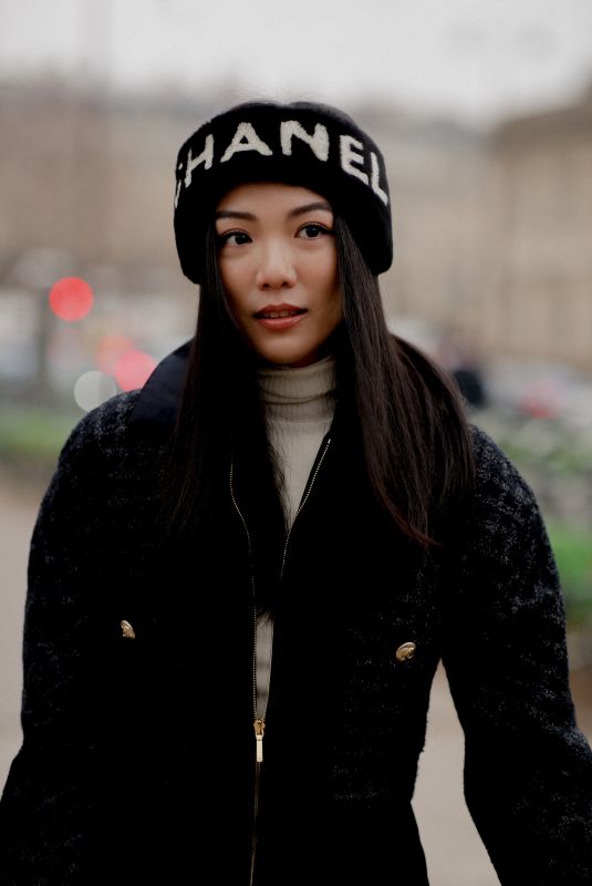 YOYO CAO Arrives at Chanel Spring Summer 2023 Haute Couture Show in Paris 01/24/2023