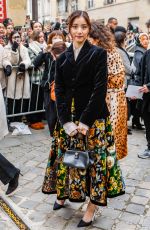 YUKO ARAKI Arrives at Christian Dior Haute Couture Spring Summer 2023 Show at Paris Fashion Week 01/23/2023