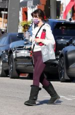 ZOOEY DESCHANEL Heading to Yoga Class with a Cup of Coffee in Brentwood 01/02/2023
