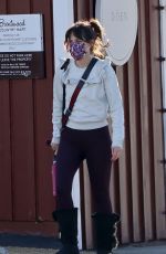 ZOOEY DESCHANEL Heading to Yoga Class with a Cup of Coffee in Brentwood 01/02/2023