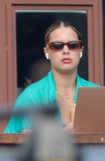 ADDISON RAE Gets Some Work Done on Her Computer in West Hollywood 02/14/2023