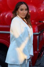 ADRIENNE BAILON Arrives at Alice & Olivia Show at New York Fashion Week 02/11/2023