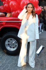 ADRIENNE BAILON Arrives at Alice & Olivia Show at New York Fashion Week 02/11/2023