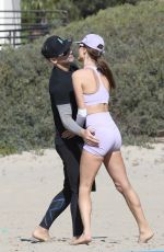 ALESSANDRA AMBROSIO and LUDI DELFINO on the Beach in Santa Monica 02/05/20232