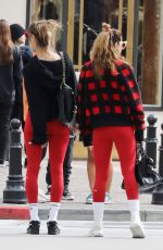 ALESSANDRA AMBROSIO Out with Friend on Rodeo Drive in Beverly Hills 02/14/2023