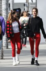 ALESSANDRA AMBROSIO Out with Friend on Rodeo Drive in Beverly Hills 02/14/2023