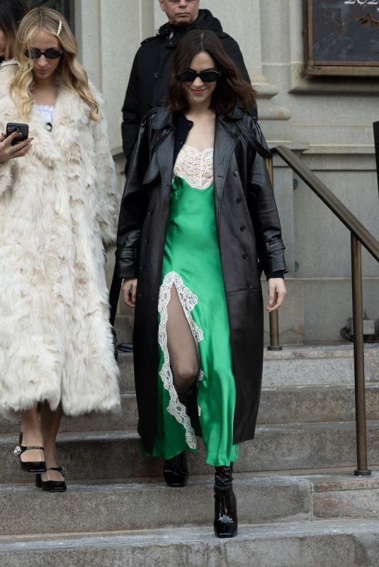 ALEXA CHUNG Out at New York Fashion Week 02/10/2023