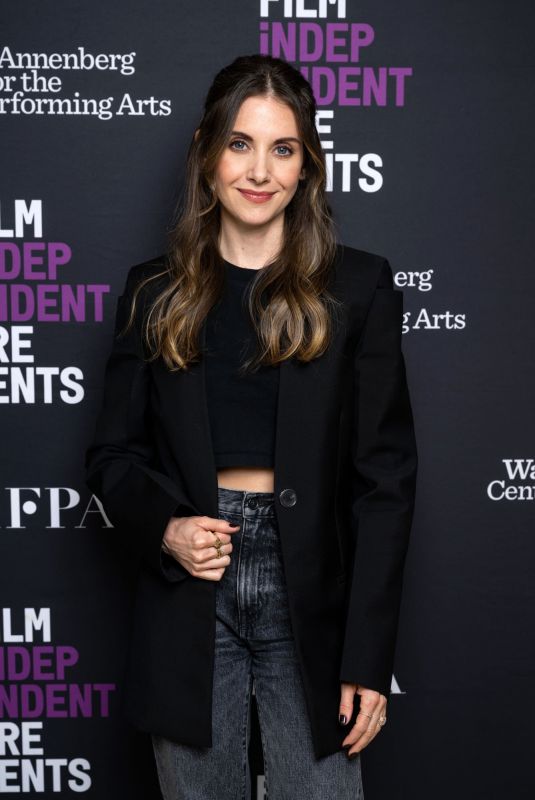 ALISON BRIE at Film Independent Live Read of Triangle of Sadness in Beverly Hills 02/27/2023