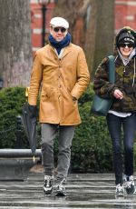 ALISON MOSSHART and Damian Lewis Out at Washington Square Park in New York 02/22/2023