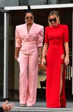 AMANDA HOLDEN and ALESHA DIXON Filming Scenes in Manchester 02/08/2023