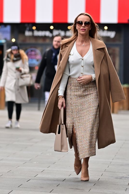 AMANDA HOLDEN Arrives at Global Radio Studios in London 02/27/2023