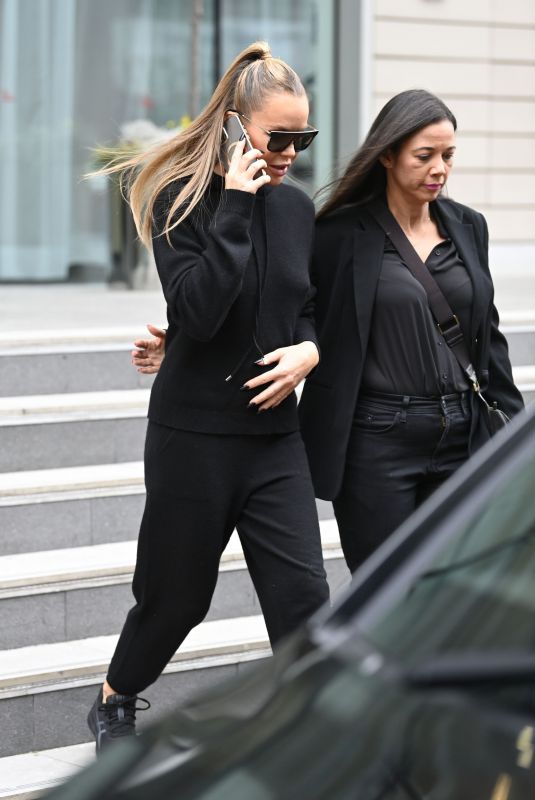 AMANDA HOLDEN Leaves Her Hotel in Manchester 02/10/2023