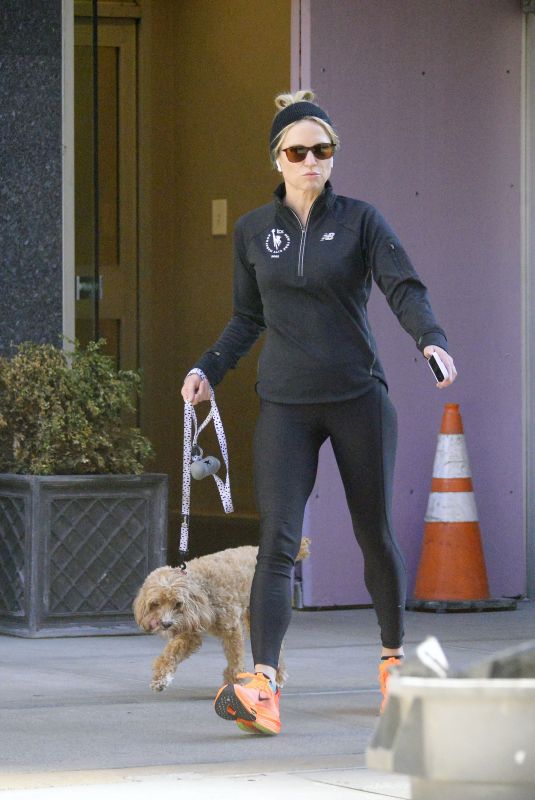 AMY ROBACH Out for a Dog Walk in New York 02/10/2023