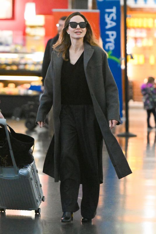 ANEGELINA JOLIE Arrives at JFK Airport in New York 02/20/2023
