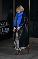 ANNA WINTOUR Leaves Madison Square Garden in New York 01/31/2023