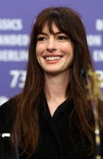 ANNE HATHAWAY at She Came To Me Press Conference at 73rd Berlinale International Film Festival 02/16/2023