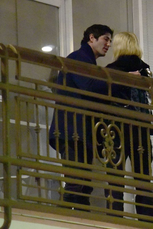 ASHLEY BENSON and Brandon Davis on a Date Night in Los Angeles 02/09/2023