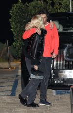 ASHLEY BENSON and Brandon Davis Out for Dinner at Nobu in Malibu 02/11/2023
