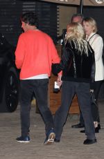 ASHLEY BENSON and Brandon Davis Out for Dinner at Nobu in Malibu 02/11/2023