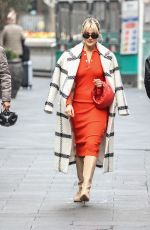 ASHLEY ROBERTS Arrives at Global Radio Studios in London 02/09/2023