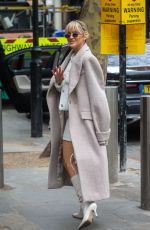 ASHLEY ROBERTS Arrives at Global Radio Studios in London 02/20/2023