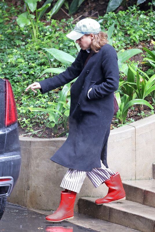AUBREY PLAZA Out and About in Los Angeles 02/27/202