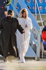 AUNBREY PLAZA at a Photoshoot on the Beach in Malibu 02/12/2023